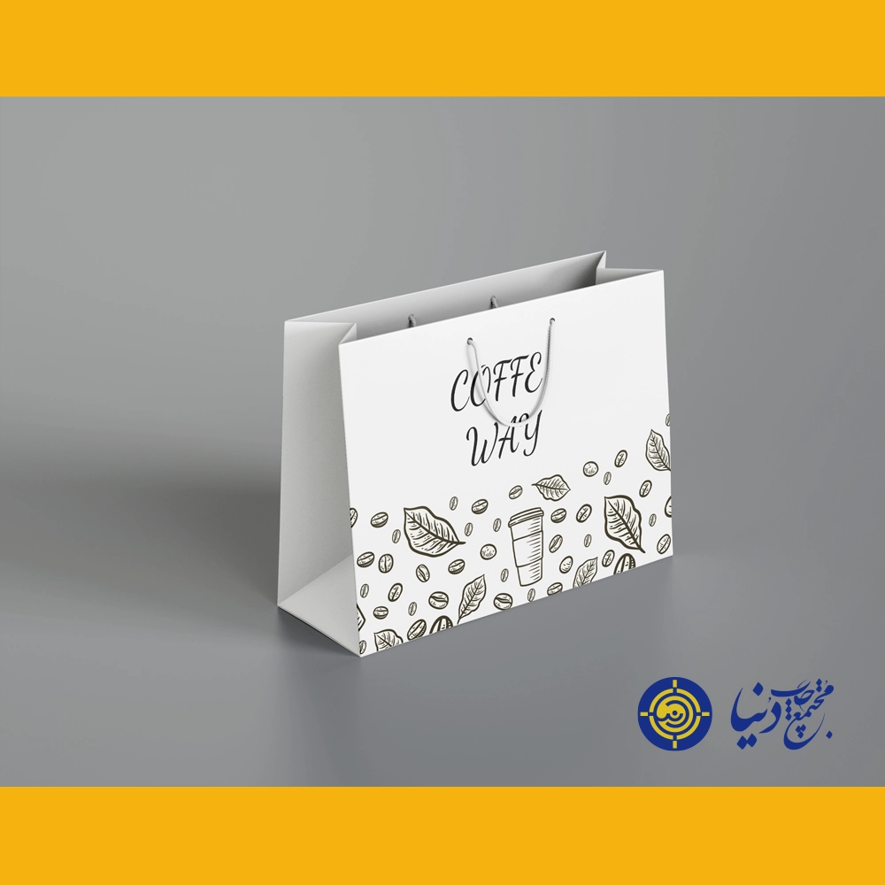 نمونه ساک خرید بگ شاپ گلاسه 170 گرم تک رنگ