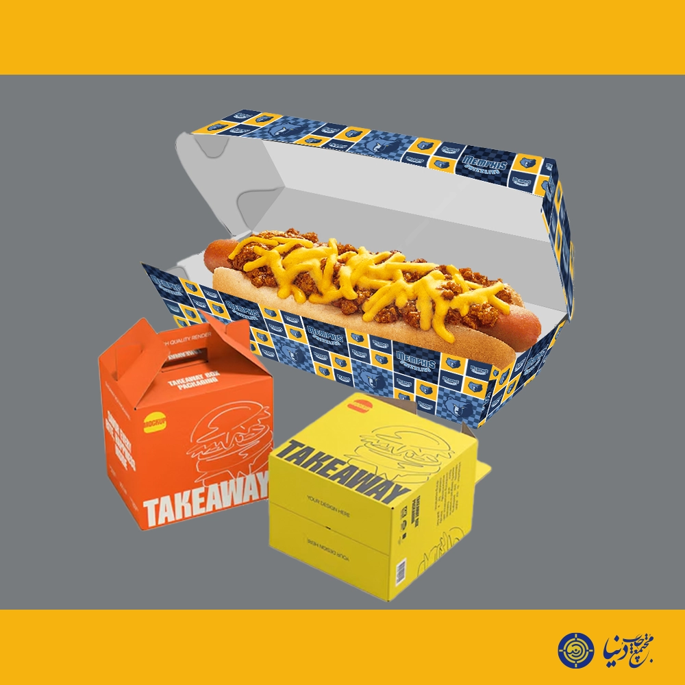 چاپ اختصاصی جعبه فست فود همبرگر و ساندویچ در شیراز